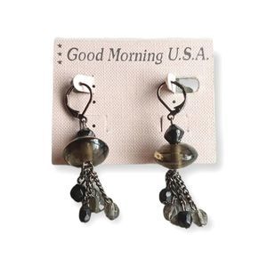 Vintage Good Morning USA. Beaded Earrings NEW In Original Packaging